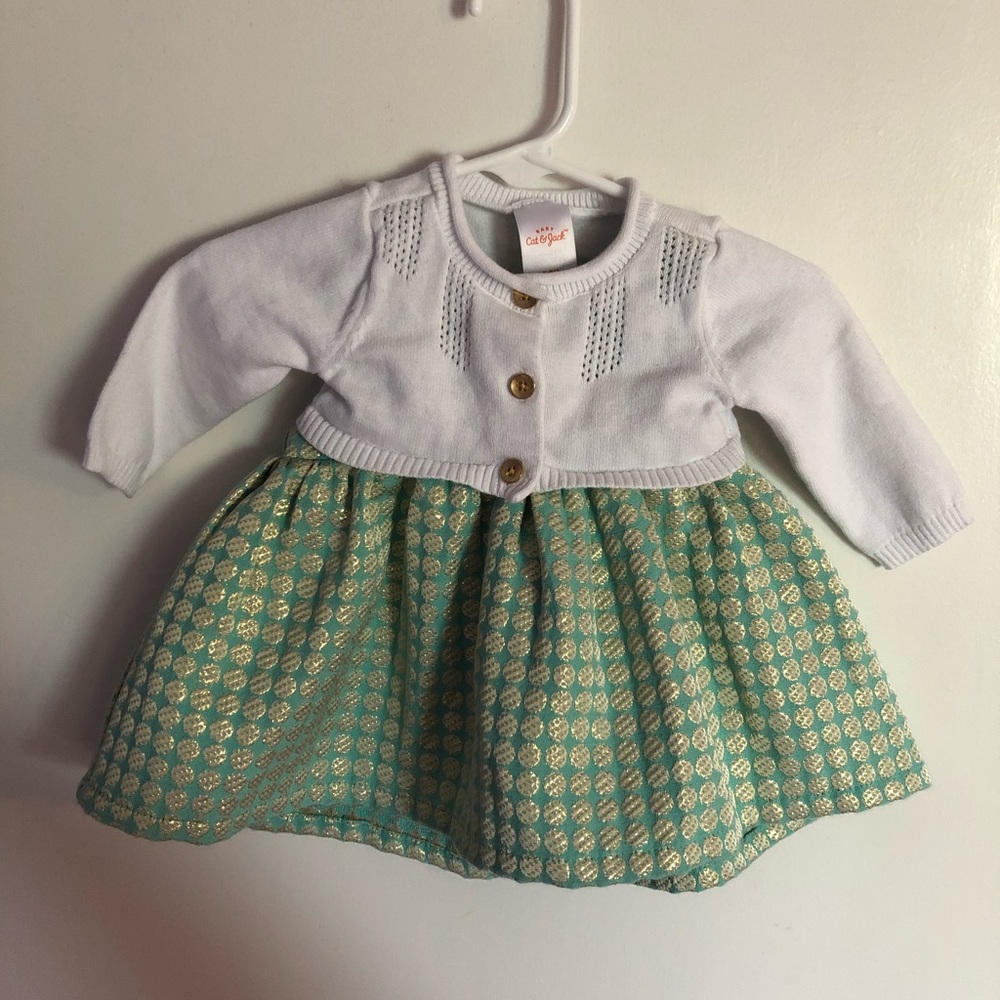 2 piece dress with cardigan